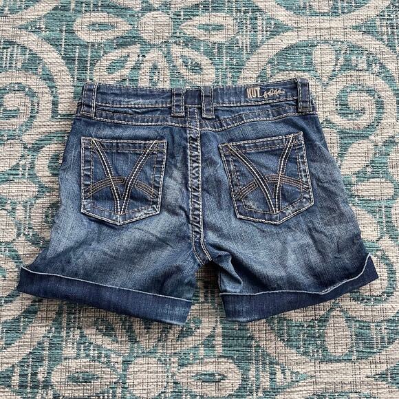 KUT‎ from the Kloth Catherine Dark Wash Denim Cuffed Shorts - Size 4 - Picture 3 of 10